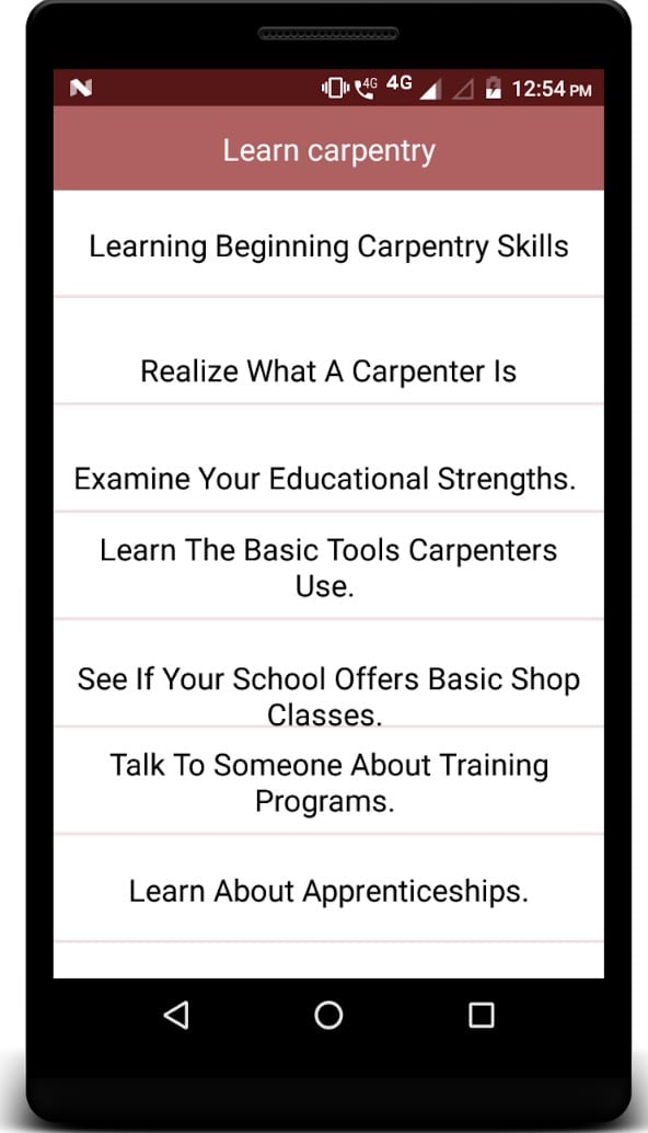 Learn carpentry app